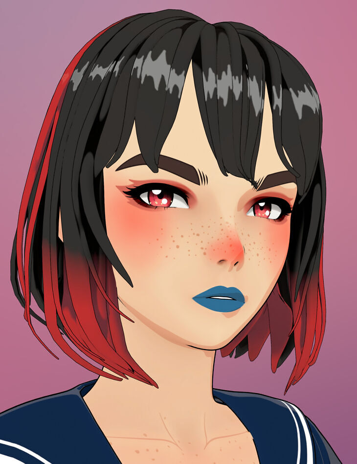 Toon Makeup System – Vicky 9 Makeup_DAZ3DDL