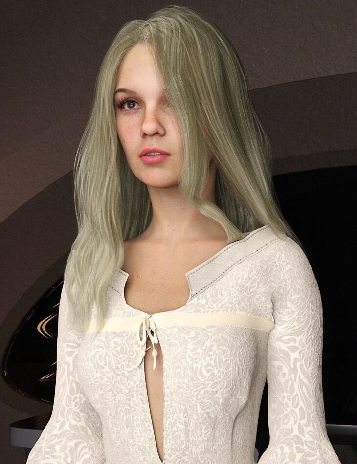 dForce CS Gentle Wave Hair for Genesis 9_DAZ3D下载站