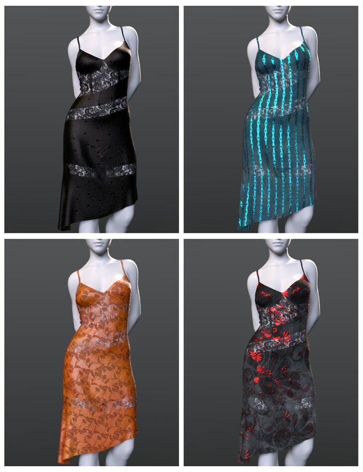 dForce Charm Dress for Genesis 8 Females and Genesis 9_DAZ3D下载站