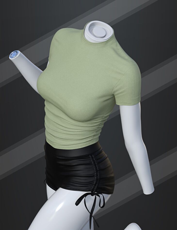 dForce SU Fitness Clothing for Genesis 9, 8.1, and 8 Female_DAZ3D下载站