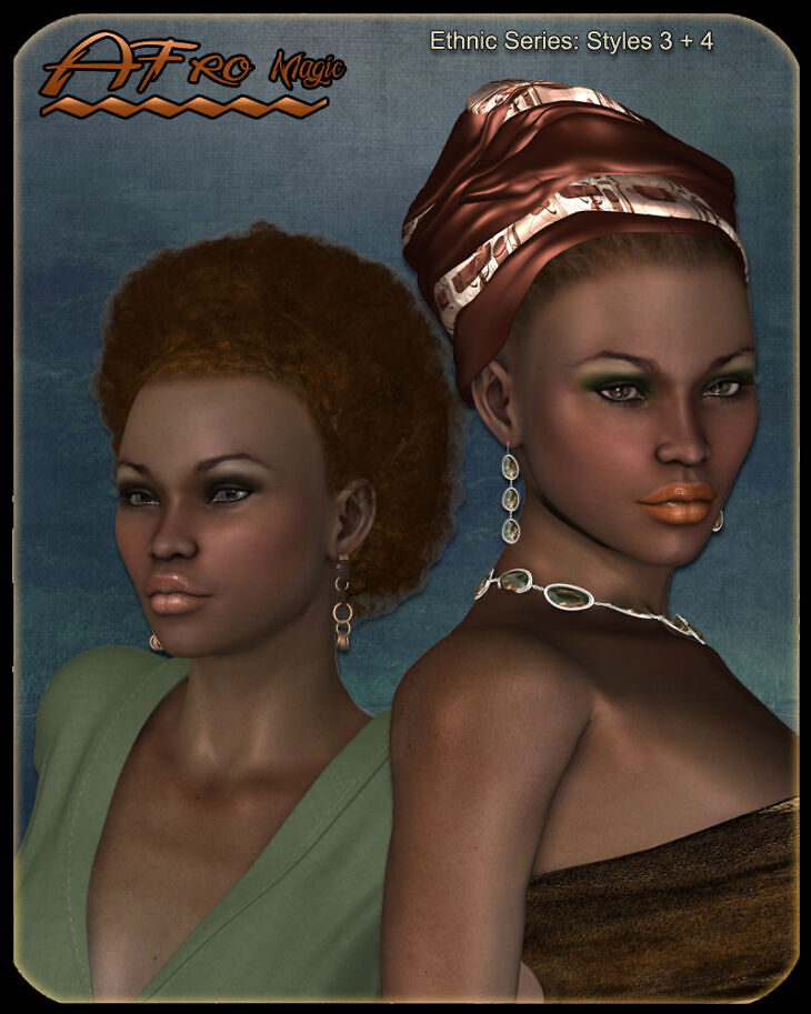 Afro Magic 2 for V4, M4 and G1_DAZ3D下载站