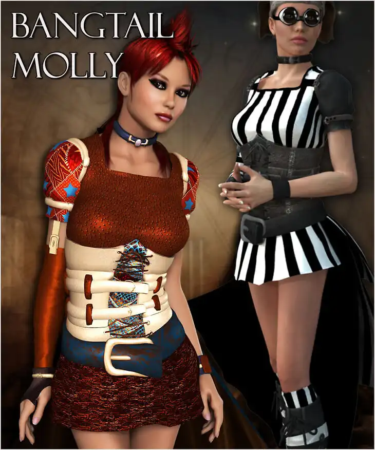Bangtail Molly for V4_DAZ3DDL