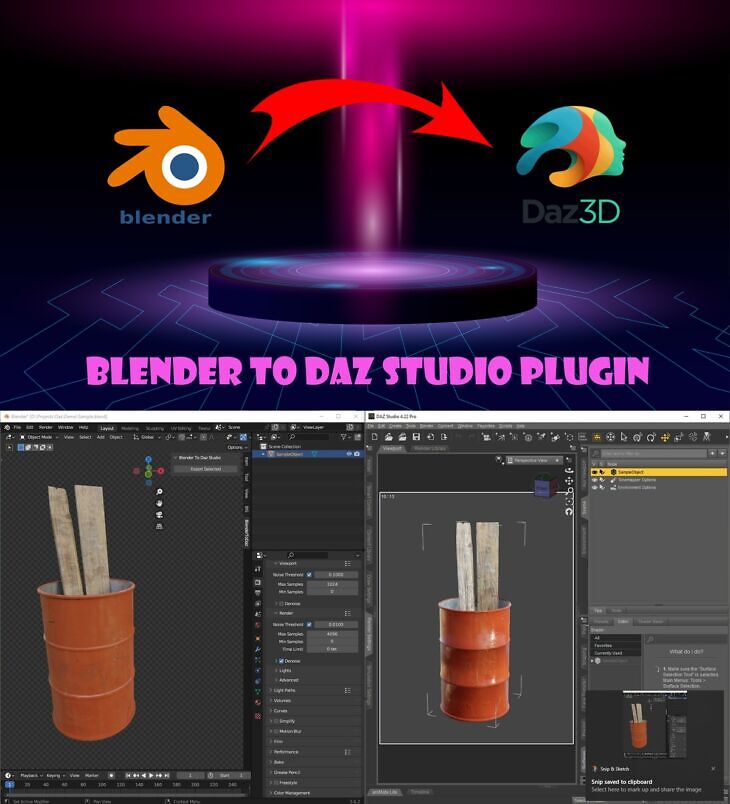 Blender To Daz Studio Plugin_DAZ3D下载站