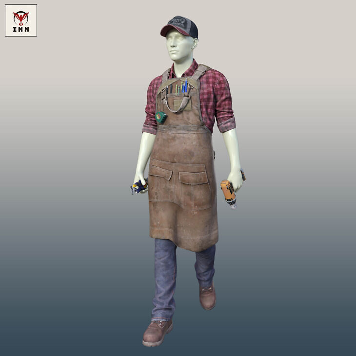 Everyday – Handyman Outfit for G8M & G9_DAZ3D下载站