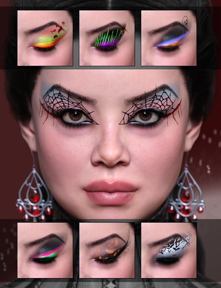 Halloween Inspired Genesis 9 Eyeshadow Builder_DAZ3D下载站