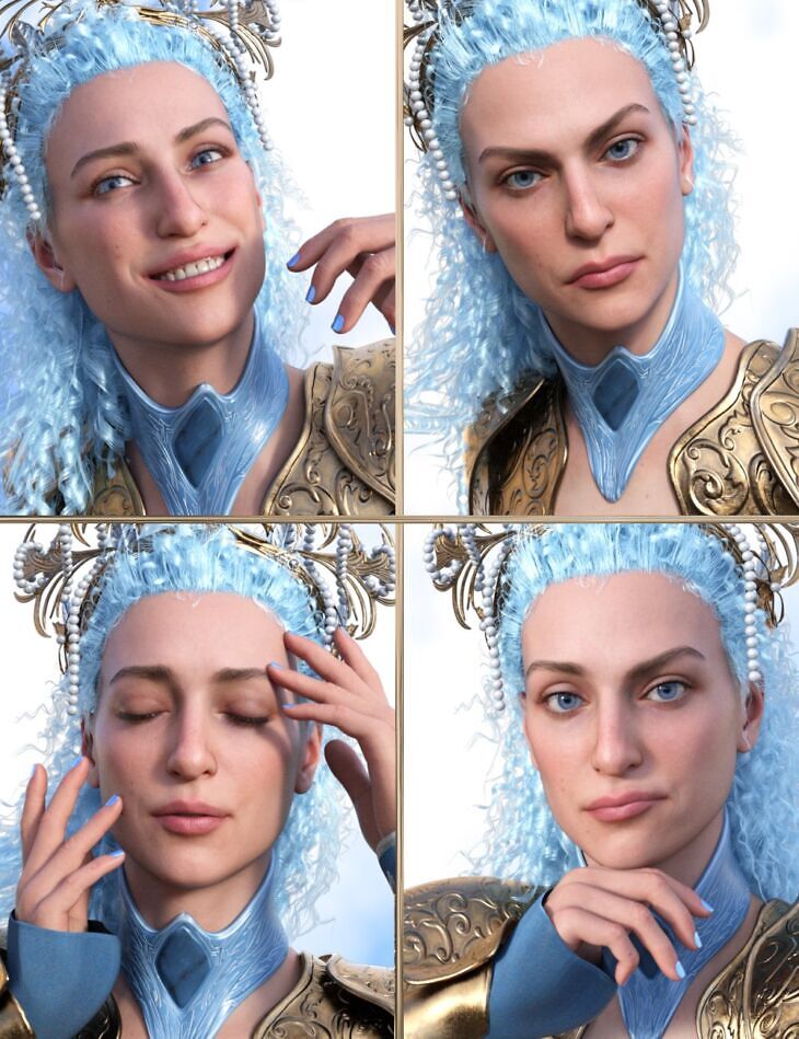 JW Beautiful Queen Expressions for Snow Queen 9_DAZ3DDL