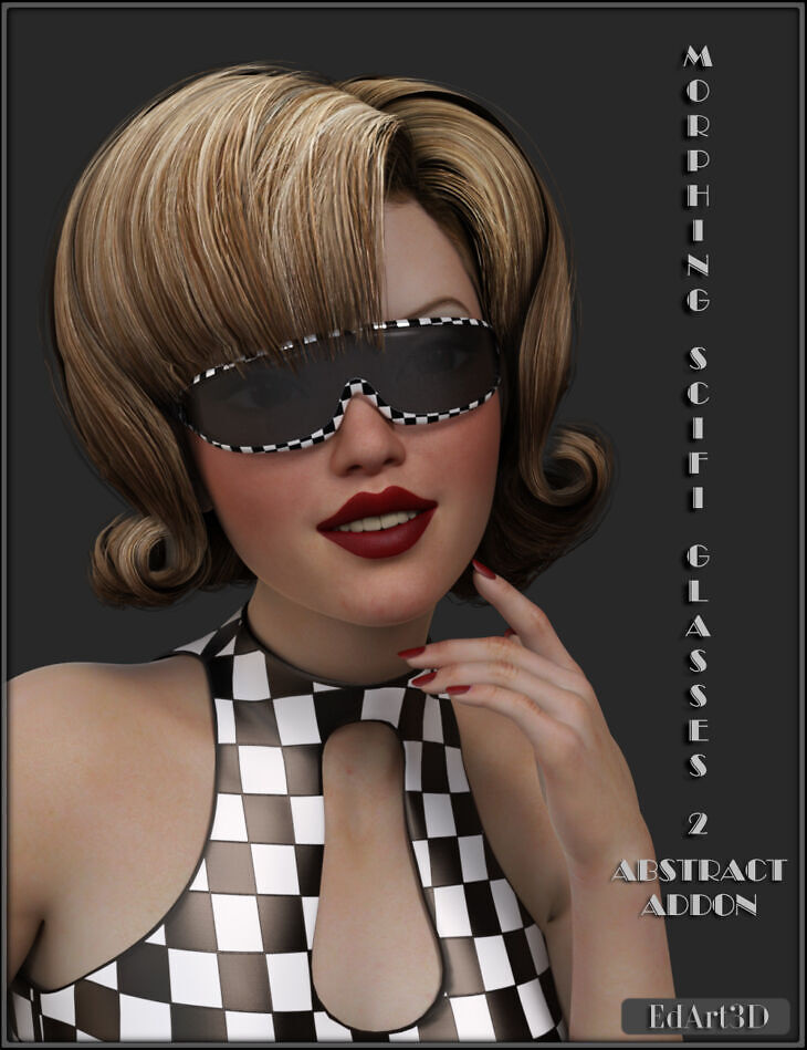 Morphing SciFi Glasses 2 Abstract AddOn_DAZ3DDL