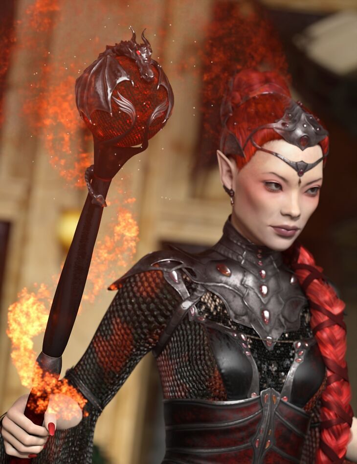 Noble Manner for Elora Taiyou Dragon Staff_DAZ3D下载站