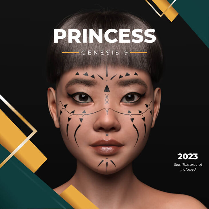 Princess, Asian Character Morph for Genesis 9 Female_DAZ3DDL