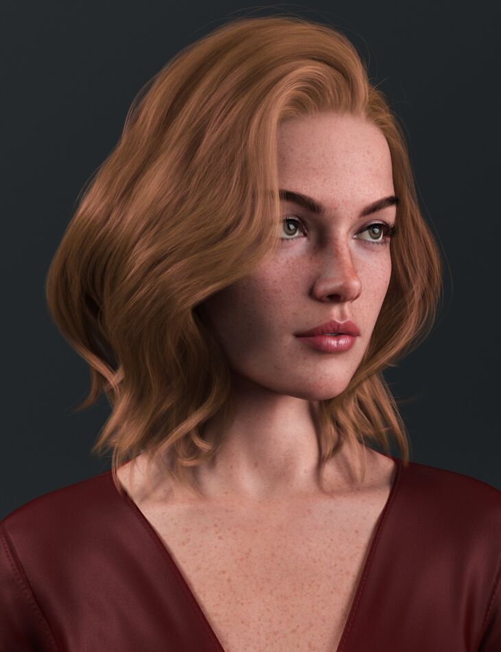 Voluminous Wavy Bob Style Hair Card-Based Version for Genesis 9 and 8 Female_DAZ3DDL