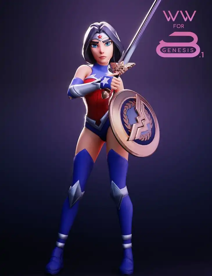 Wonder Woman For Genesis 8 And 8.1_DAZ3DDL