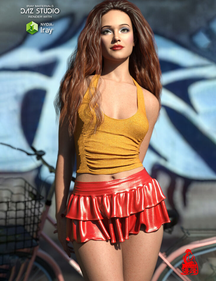 dForce Halter Tank & Super Micro Skirt for Genesis 9 Feminine_DAZ3DDL