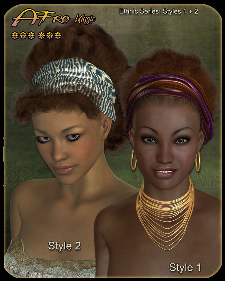 Afro Magic 1 for V4 and G1_DAZ3DDL