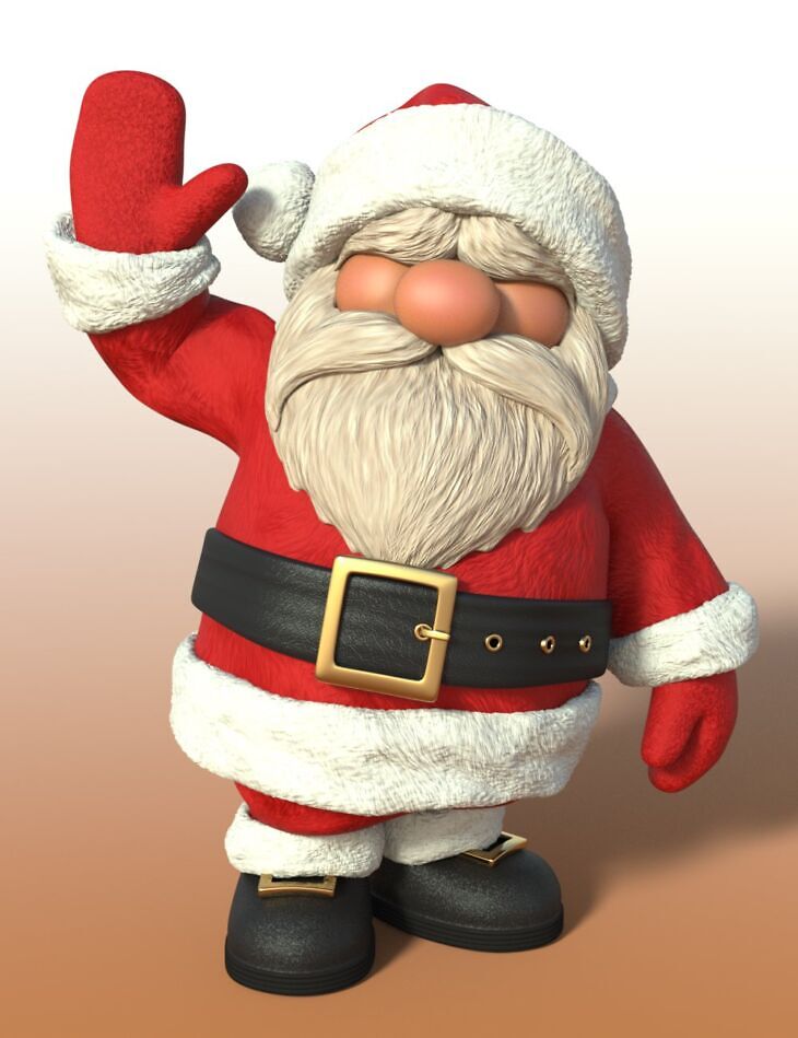 Cartoon Grumpy Santa_DAZ3D下载站