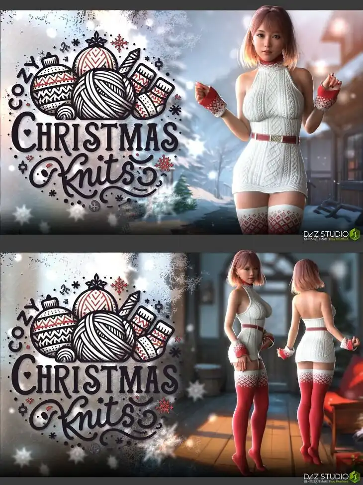 Cozy Christmas Knits G8F_DAZ3D下载站