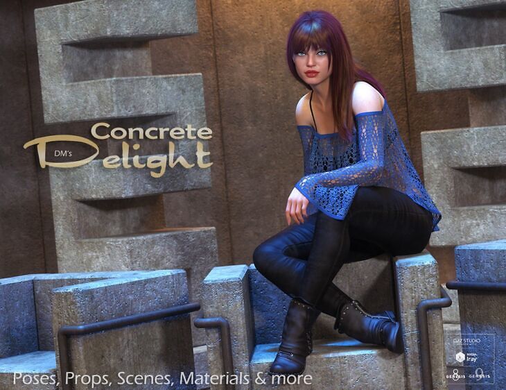 DMs Concrete Delight_DAZ3D下载站