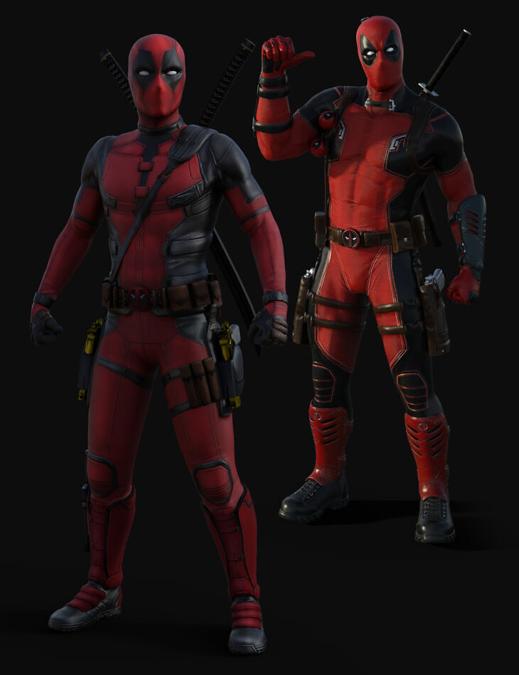 Deadpool Outfit for G8M_DAZ3DDL