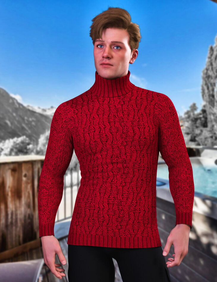 JMR dForce Oto Turtleneck Sweater for Genesis 9 and 8 Males_DAZ3DDL