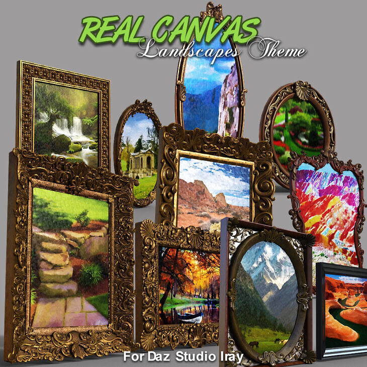 Real Canvas Landscapes Theme for DS Iray_DAZ3DDL