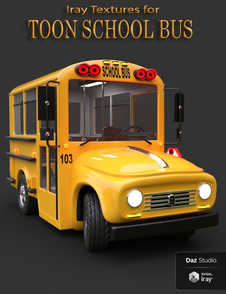 Toon School Bus Iray Add-On_DAZ3DDL