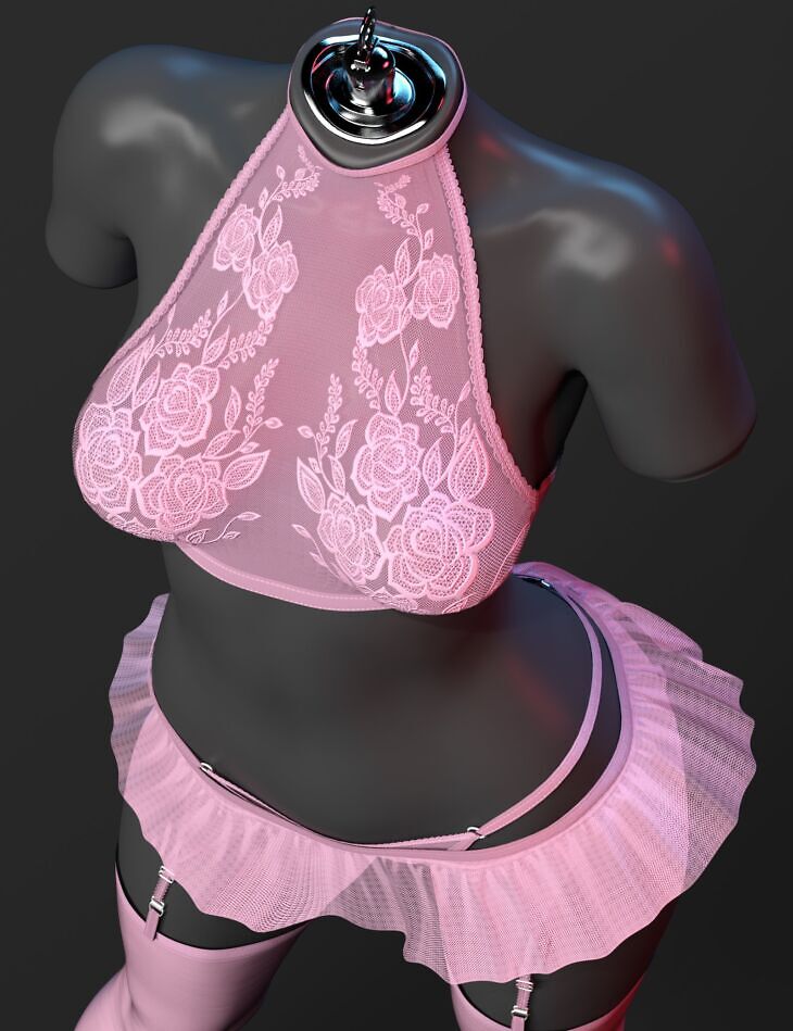 X-Fashion Roses Lace Lingerie for Genesis 9_DAZ3DDL