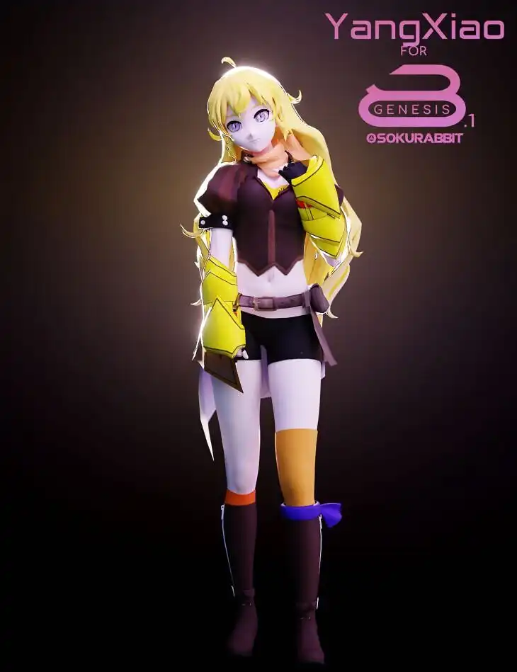 Yang Xiao Long For Genesis 8 And 8.1 Females_DAZ3DDL