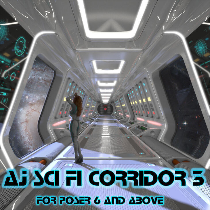 AJ SciFi Corridor 3_DAZ3D下载站