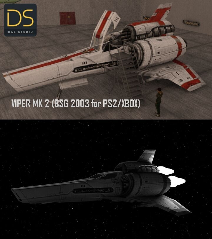 DAZ Studio Mk 2 Viper (BSG GAME 2003)_DAZ3D下载站