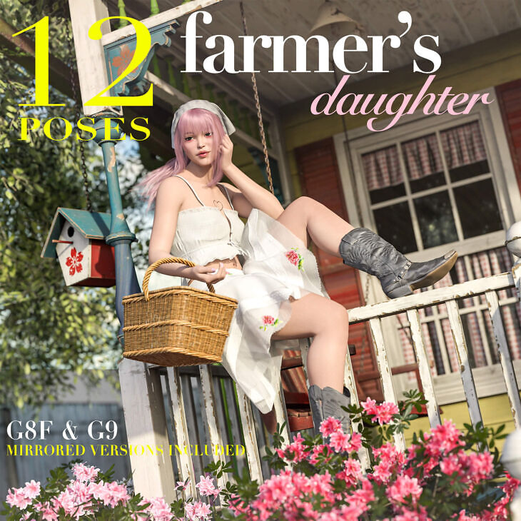 Farmer’s Daughter Pose Pack for G8F & G9_DAZ3DDL