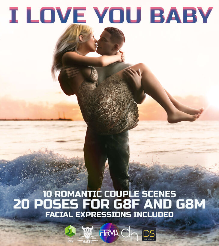 I Love You Baby – Pose Pack_DAZ3D下载站