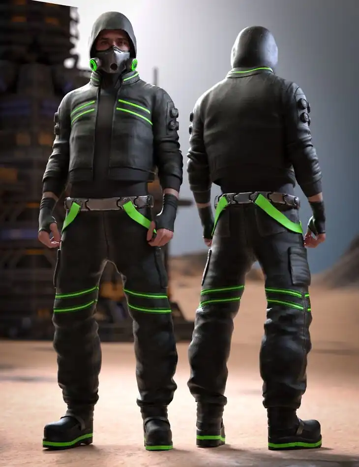 M3D dForce Void Runner Outfit for Genesis 9_DAZ3D下载站