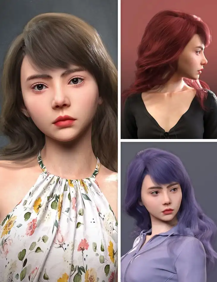 MB Kris Hair and MB Kris for Genesis 9 Feminine_DAZ3DDL