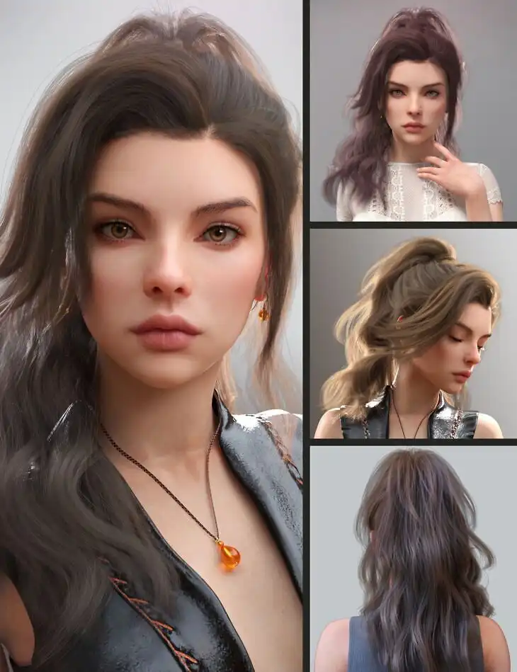 MB Yazz Hair and MB Yazz HD for Genesis 9 Feminine_DAZ3D下载站