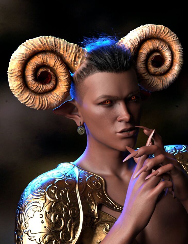 ND Cute Horns and Earrings for Genesis 9_DAZ3DDL