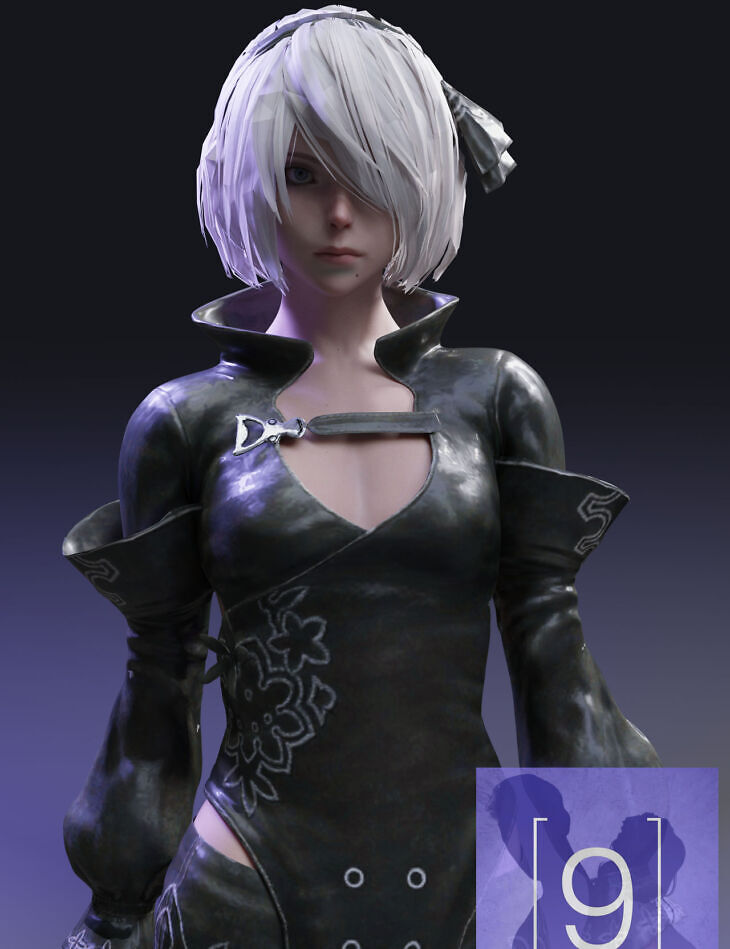 Nier Automata 2B Outfit for G9_DAZ3DDL