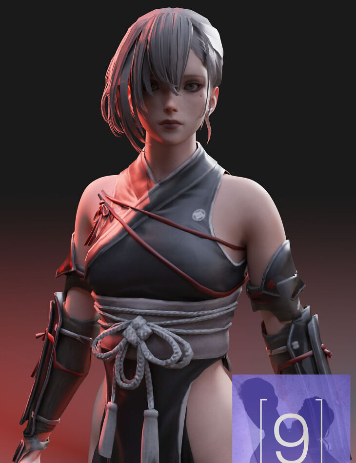 Nier Automata Akeha Outfit for G9_DAZ3D下载站