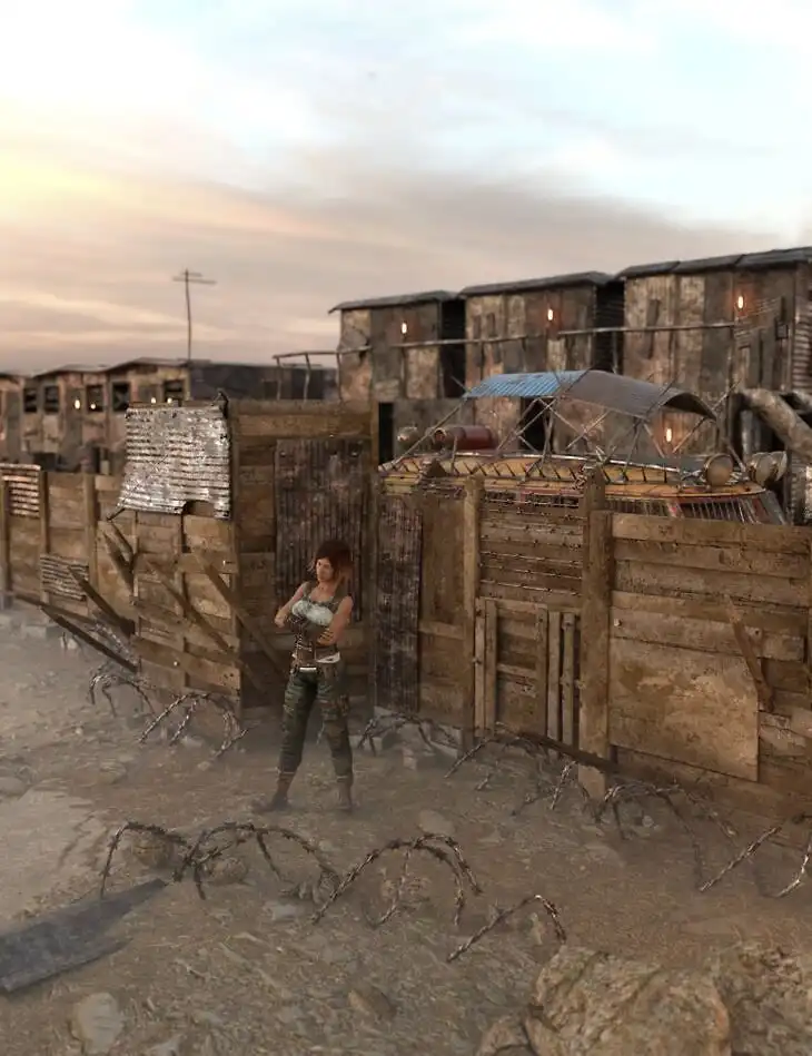 Post Apocalyptic Pallisades 2_DAZ3DDL