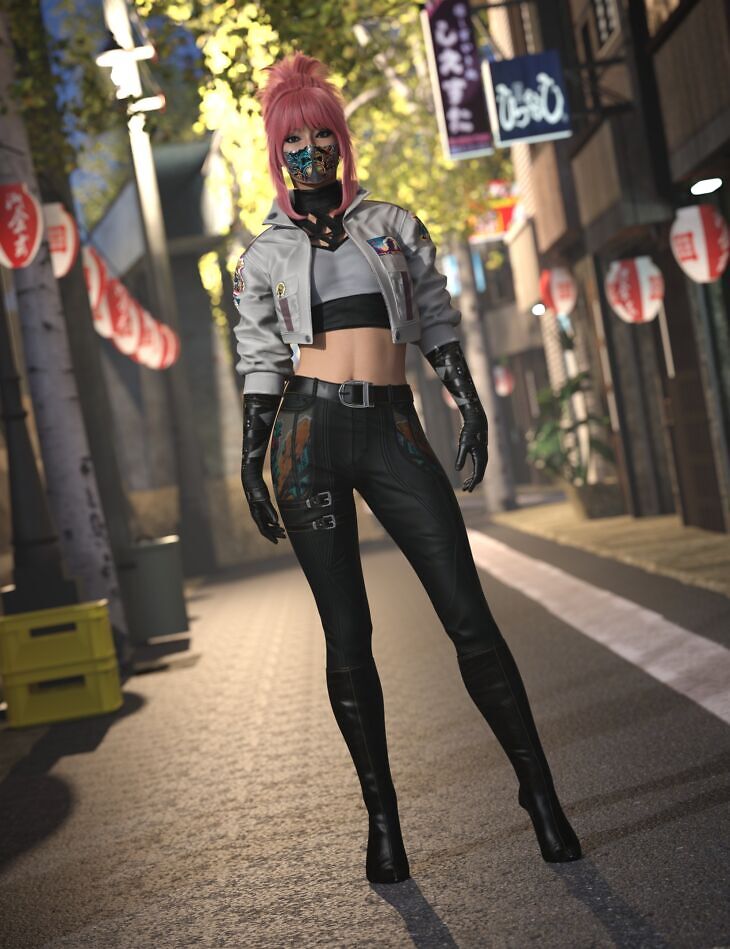 Urban Kunoichi Outfit for Genesis 9_DAZ3DDL