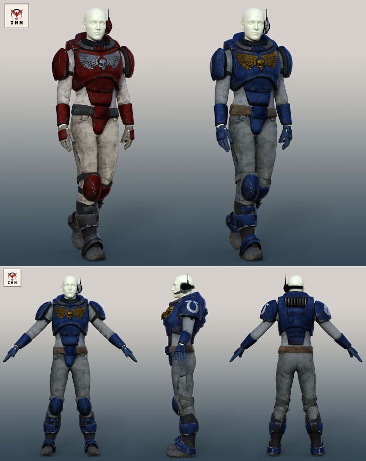 W40K – Ultramarine Scout for G8M & G9_DAZ3DDL