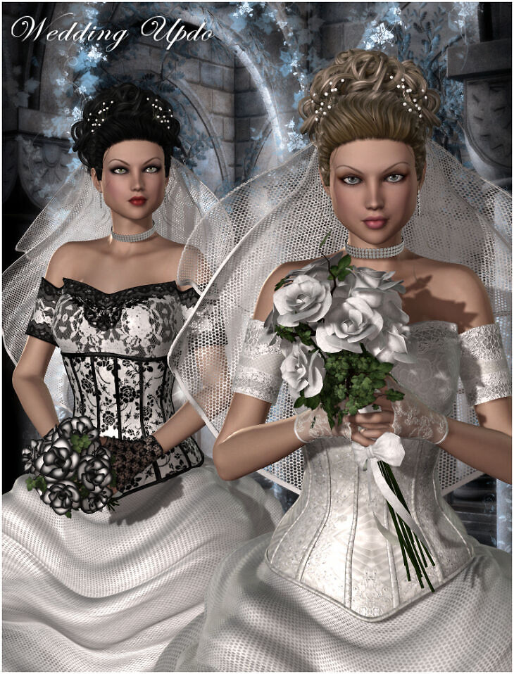 Wedding UpDo Hair V4/A4/G4/S4/A2 & Anastasia_DAZ3DDL