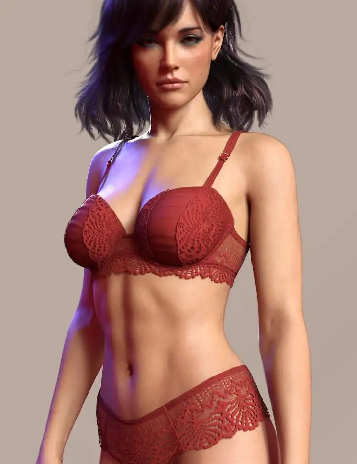 X-Fashion Yeah Lingerie Set for Genesis 9 and 8, 8.1 Female_DAZ3D下载站