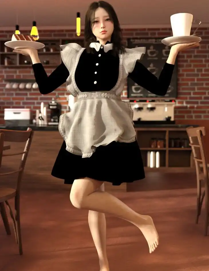 dForce EG Maid Costume for Genesis 9_DAZ3DDL