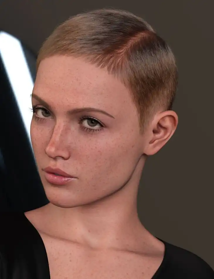 dForce Strand-Based Very Short Pixie Style Hair for Genesis 9 and 8 Female_DAZ3D下载站