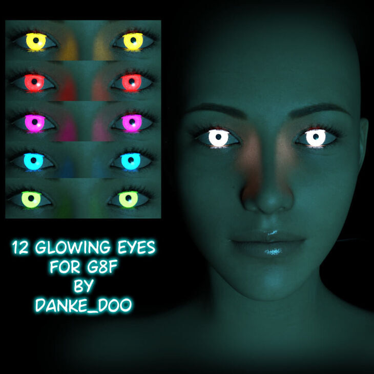 12 Glowing Eyes for GF8_DAZ3DDL