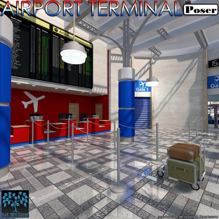 Airport Terminal for Poser_DAZ3DDL