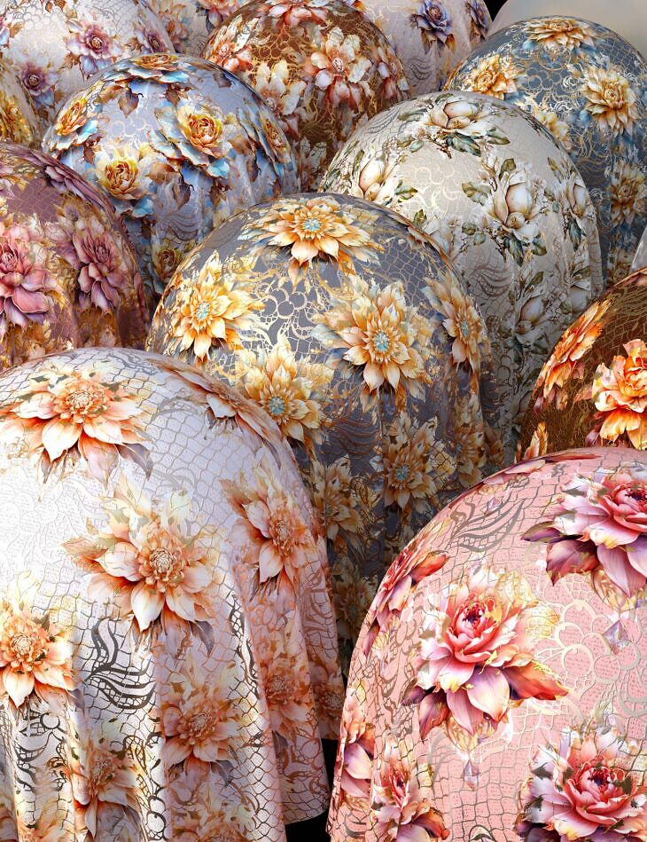 Floral Elegance Fabric Iray Shaders – MR_DAZ3D下载站