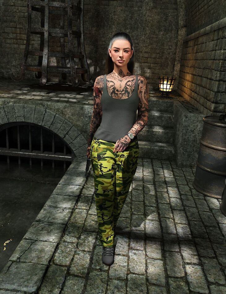 InStyle – dForce Action Gal Outfit Texture Add-On_DAZ3DDL