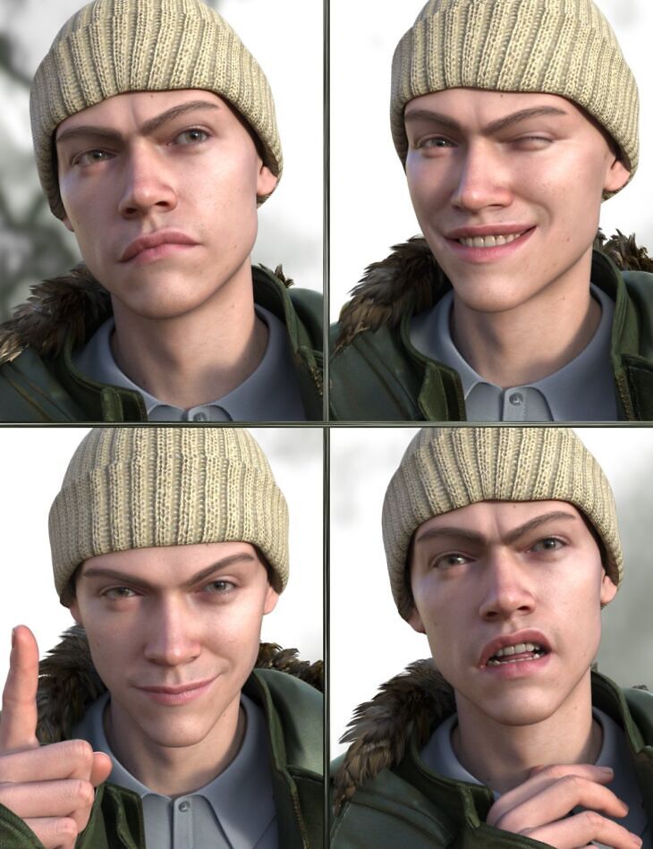 JW The Cool Boy Expressions for Lucas 9_DAZ3DDL