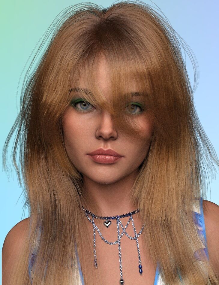 L3D Quick Click Fluffy Long Hair_DAZ3D下载站