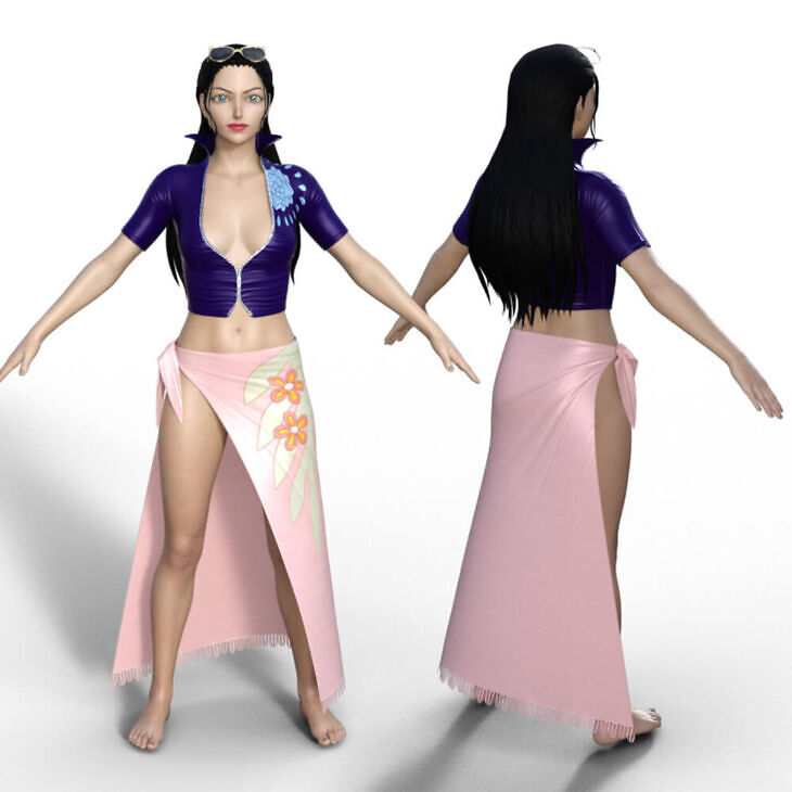 Nico Robin Character With Post Time Skip Outfit G8F/G8.1F_DAZ3DDL